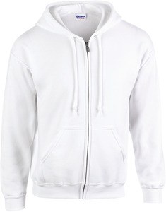 Gildan GI18600 - Kapuzen-Sweatshirt mit Reißverschluss Herren Weiß