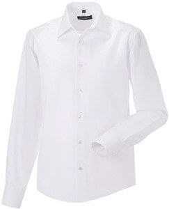 Russell Collection RU958M - Bügelfreies tailliertes Hemd LA Weiß