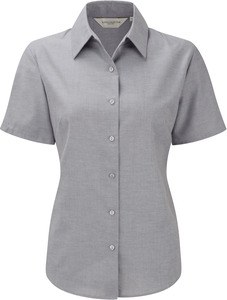 Russell Collection RU933F - Ladies` Oxford Bluse Silver