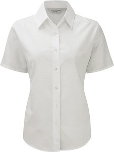Russell Collection RU933F - Ladies` Oxford Bluse Weiß