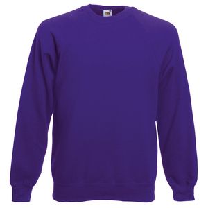 Fruit of the Loom SS270 - Klassische 80/20 Raglan Sweatshirt Purple