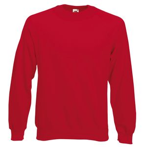 Fruit of the Loom SS270 - Klassische 80/20 Raglan Sweatshirt Rot