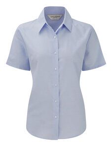 Russell Collection R-933F-0 - Damen Oxford Bluse Oxford Blue