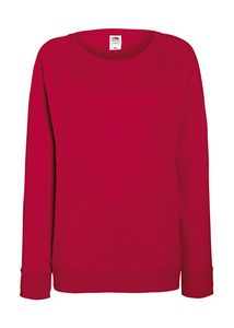 Fruit of the Loom 62-146-0 - Damen Leichtes Raglan Sweatshirt Rot