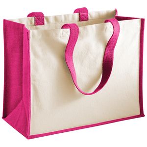 Westford Mill WM422 - Klassische Jute-Tasche Fuchsie