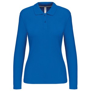Kariban K244 - Damen Langarm Pique Poloshirt Light Royal Blue