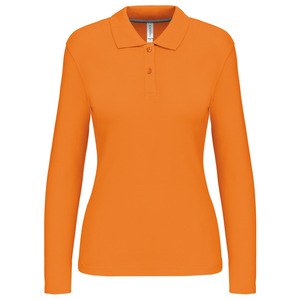 Kariban K244 - Damen Langarm Pique Poloshirt Orange