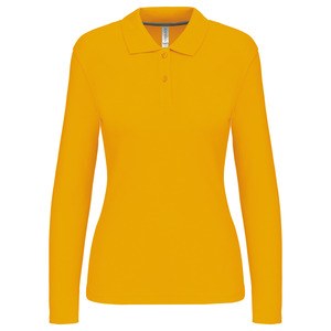 Kariban K244 - Damen Langarm Pique Poloshirt Gelb