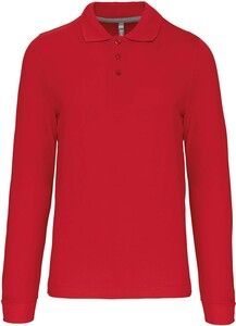Kariban K243 - Herren Langarm Pique Poloshirt Rot