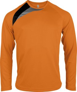 ProAct PA409 - LANGARM KINDER SPORT T-SHIRT Orange / Black / Storm Grey