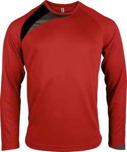 ProAct PA409 - LANGARM KINDER SPORT T-SHIRT Sporty Red / Black / Storm Grey