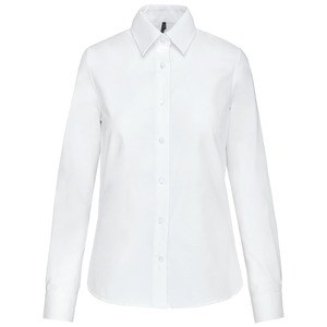 Kariban K534 - Pflegeleicht Damen Langarm Oxford Bluse Weiß