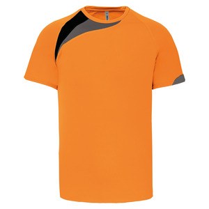 ProAct PA436 - KURZARM SPORT T-SHIRT Orange / Black / Storm Grey