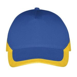 SOL'S 00595 - 5 Panel Contrast Cap Booster Royal / Jaune