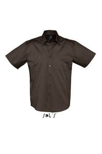 SOL'S 16080 - Herren Twill Hemd Kurzarm Brooklyn Schokolade