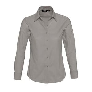 SOL'S 16020 - Damen Oxford Bluse Langarm Embassy Silver