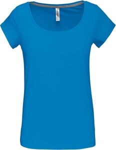 Kariban K384 - Damen-Kurzarm-T-Shirt mit U-Boot-Ausschnitt Tropical Blue