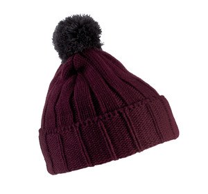 K-up KP519 - BOMMELMÜTZE Burgundy / Dark Grey