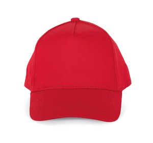 K-up KP149 - 5-Panel Kinderkappe aus Baumwolle Rot