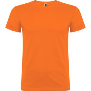 Roly CA6554 - BEAGLE Kurzarm-T-Shirt mit doppeltem Rundhalsausschnitt mit Elastan Orange