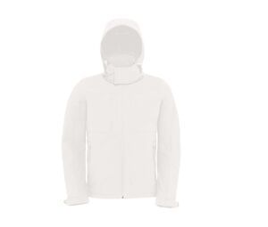 B&C BC650 - Hooded Softshell Jacke Herren Weiß