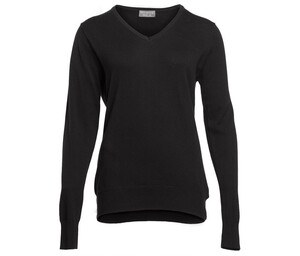 Pen Duick PK451 - V-Ausschnitt Damen Pullover Dunkelgrau