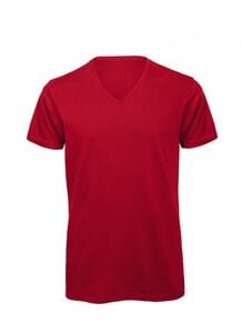 B&C BC044 - Herrenbioletten-Baumwoll-T-Shirt Rot