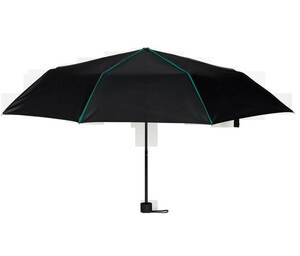 Black&Match BM920 - Mini faltbarer Regenschirm Black/Kelly Green
