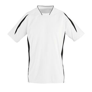 SOL'S 01638 - Fein Gearbeitetes Kurzarm Shirt FÜr Erwachsene Maracana Weiß / Schwarz