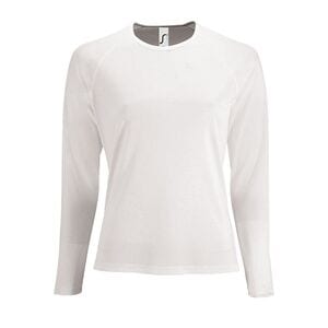 SOL'S 02072 - Damen Sport T Shirt Langarm Sporty Lsl  Weiß