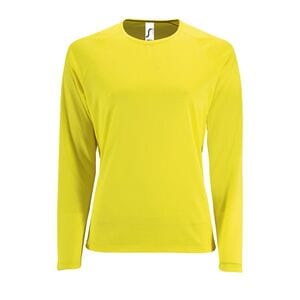 SOL'S 02072 - Damen Sport T Shirt Langarm Sporty Lsl  Neon Yellow