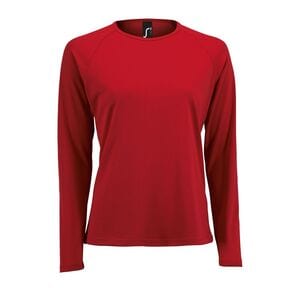SOL'S 02072 - Damen Sport T Shirt Langarm Sporty Lsl  Rot
