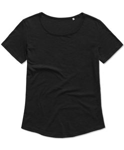 Stedman STE9320 - Rundhals-T-Shirt für Damen Organic SLUB Black Opal
