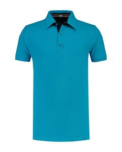 Lemon & Soda LEM3562 - Polo Contrast Cot / Elast SS für ihn Turquoise/DY