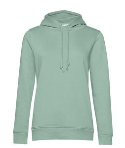 B&C BCW34B - Damen Kapuzenpullover aus Bio-Baumwolle Salbei