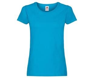 Fruit of the Loom SC1422 - Frauen rundes Nacken-T-Shirt Azure Blue
