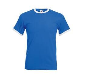 Fruit of the Loom SC245 - Herren Ringer T-Shirt aus 100% Baumwolle Marineblauen