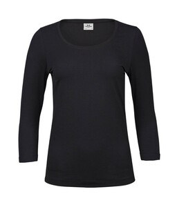 Tee Jays TJ460 - Damen Stretch 3/4 Ärmel T-Shirt Black