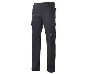 VELILLA V3004 - HOSEN Multi Taschen BICOLORE Black / Sky Blue