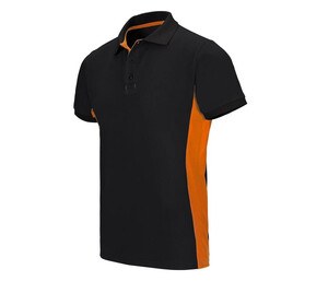 VELILLA V5504 - POLO BICOLORE MANCHES COURTES Black / Orange