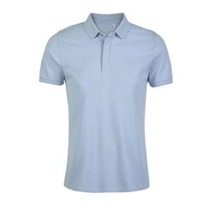 NEOBLU 03188 - Herren-Piqué-Polohemd mit verdeckter Knopfleiste Owen Herren Soft Blue