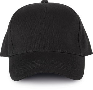 K-up KP135 - 5-Panel-Cap aus Bio-Baumwolle Black