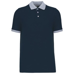 Kariban K258 - Zweifarbiges Piqué-Polohemd für Herren Navy / Oxford Grey