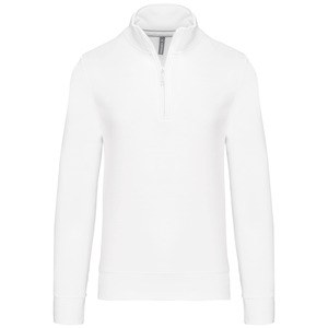 Kariban K487 - Sweatshirt mit Reißverschlusskragen Weiß