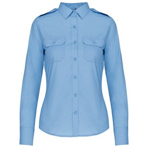 Kariban K506 - Langarm-Pilotenhemd für Damen Sky Blue