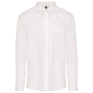 Kariban K513 - Langärmeliges Popeline-Herrenhemd Weiß