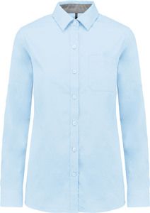 Kariban K585 - Langarm-Baumwollhemd für Damen Sky Blue