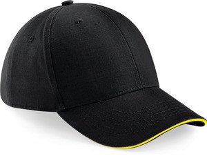 Beechfield B20 - 6-Panel-Cap Athleisure Black / Yellow