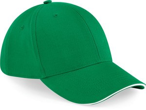 Beechfield B20 - 6-Panel-Cap Athleisure Kelly Green / White