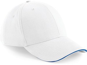 Beechfield B20 - 6-Panel-Cap Athleisure White/ Bright Royal